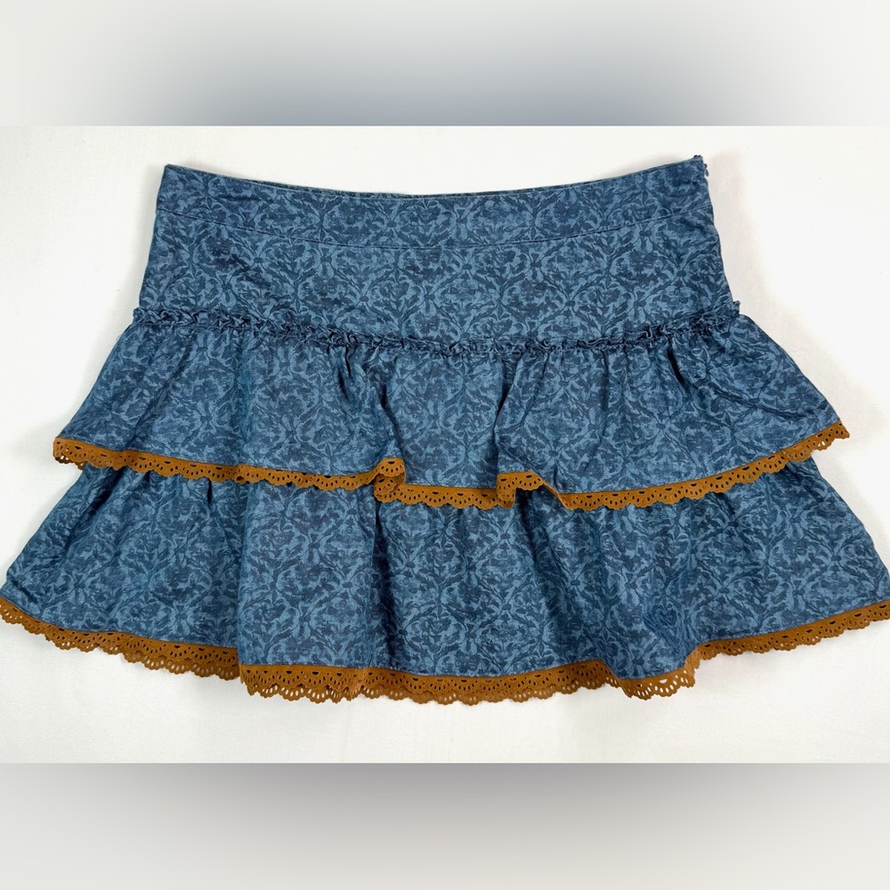 LUCKY BRAND‎ Girls' Sofia Ruffle Western Coastal Cowgirl Fall Mini Skirt Size 14